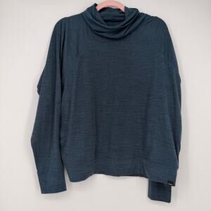 Prana Sol Protect Turtleneck Shirt Womens Sz XL- Dark Sky